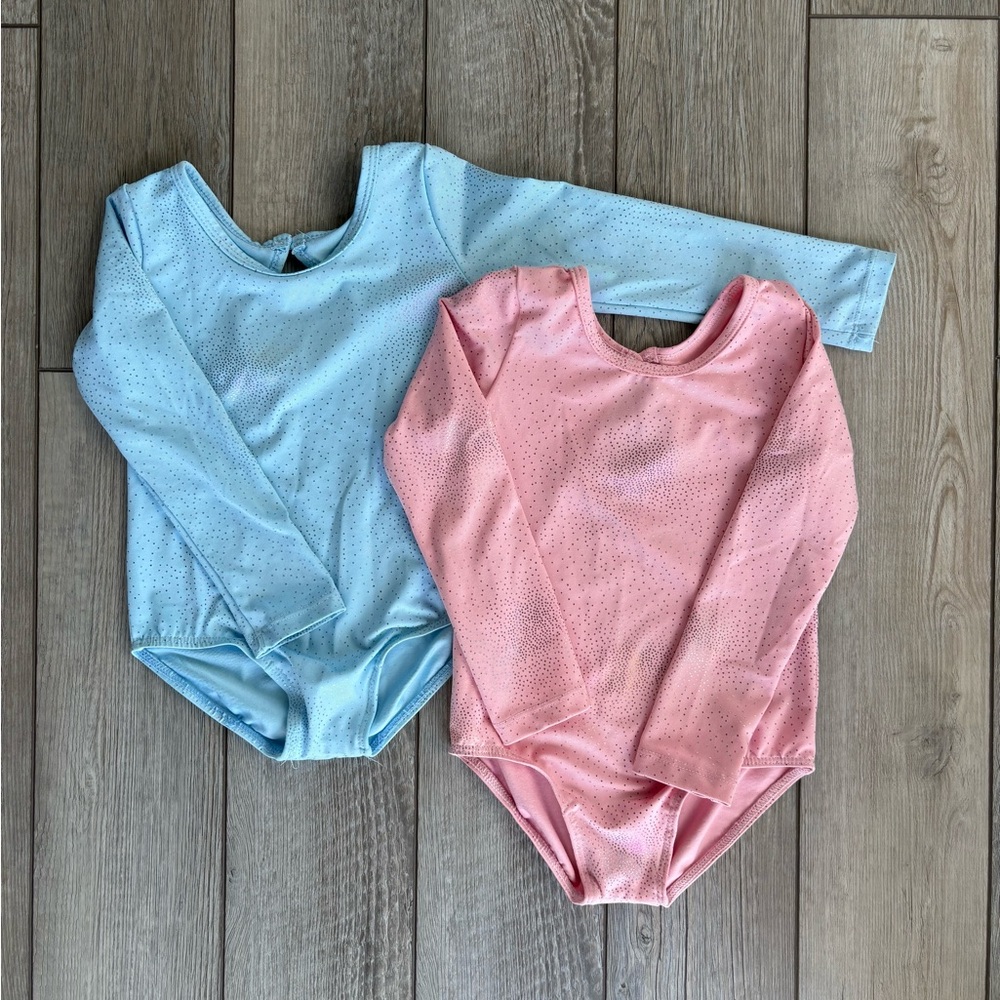 Sparkle Leotard Set - Blue and Pink